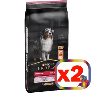 PURINA PRO PLAN MEDIUM ADULT SENSITIVE OPTIDERMA CON SALMONE 14 KG **acquisto minimo 2 sacchi*prezzo riferito alla singola confe