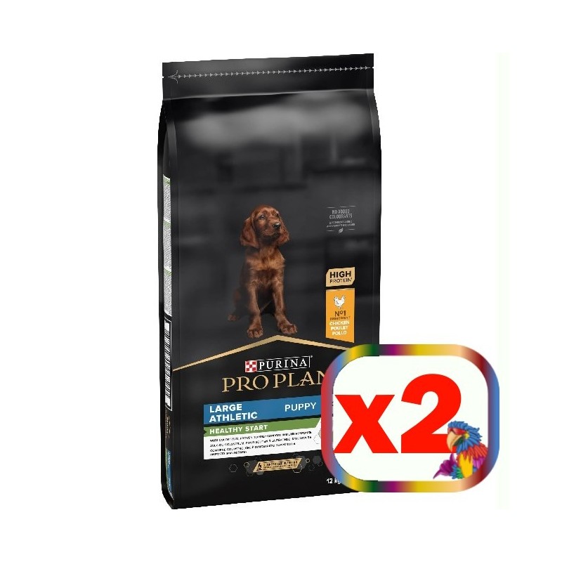 PURINA PRO PLAN OPTISTART LARGE ATHLETIC PUPPY POLLO 12 KG X  2 SACCHI*prezzo riferito alla singola confezione*