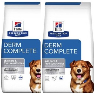 .HILL'S. PRESCRIPTION DIET DERM COMPLETE ALIMENTO PER CANI KG. 12 **acquisto minimo 2 sacchi*prezzo riferito alla singola confez