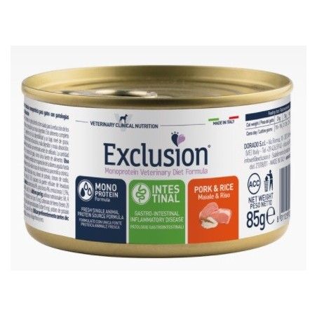 EXCLUSION DIET INTESTINAL CAT PORK AND RICE GR. 85