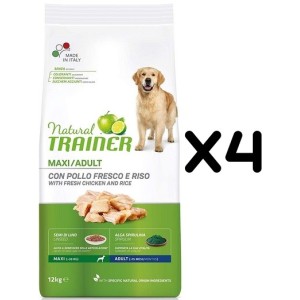 TRAINER DOG NATURAL ADULT MAXI POLLO KG 12 *acquisto minimo 4 sacchi*prezzo riferito alla singola confezione*