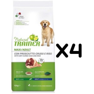 TRAINER DOG NATURAL ADULT MAXI PROSCIUTTO KG 12 *acquisto minimo 4 sacchi*prezzo riferito alla singola confezione*