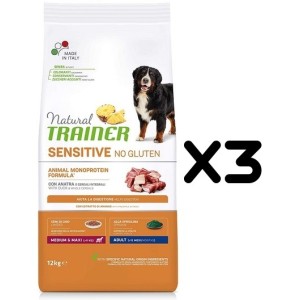 TRAINER SENSITIV ADULT M/M ANATRA E CEREALI KG 12 *acquisto minimo 3 sacchi*prezzo riferito alla singola confezione*