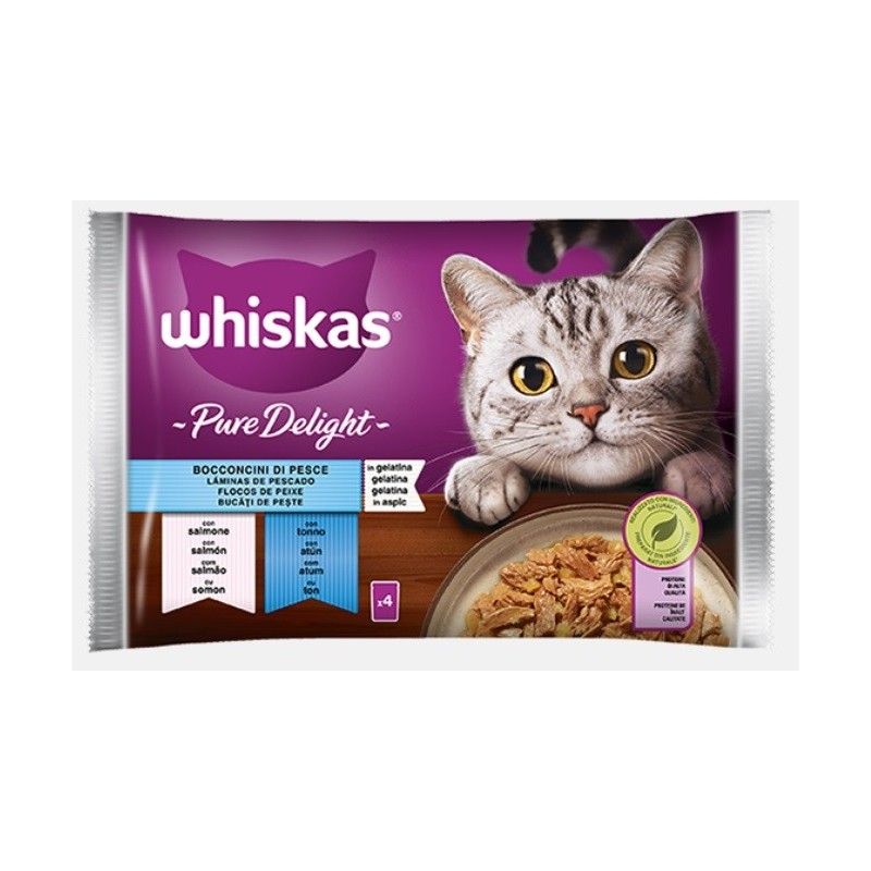 WHISKAS BUSTA PURE DELIGHT PESCE 4X85 GR