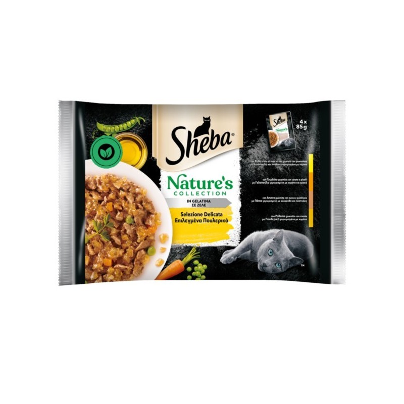 SHEBA NATURE'S BUSTA X4 SELEZIONE DELICATA GELATINA