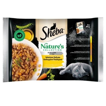 SHEBA NATURE'S BUSTA X4 SELEZIONE DELICATA GELATINA