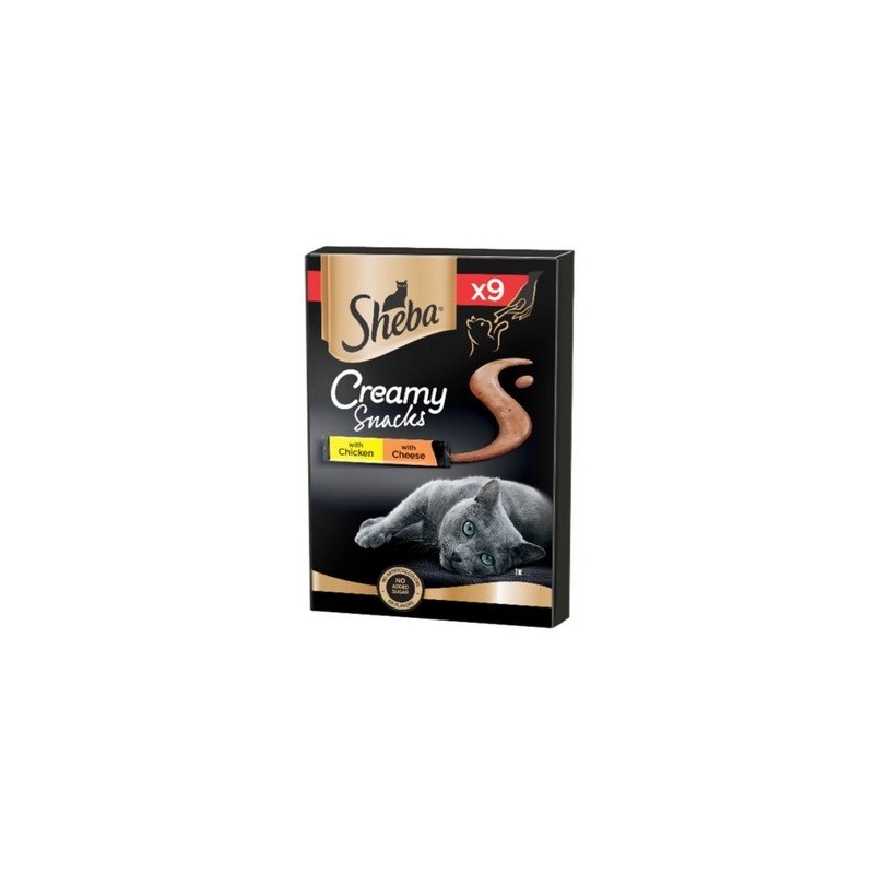 SHEBA CREAMY SNACK POLLO FORMAGGIO 9X12 GR