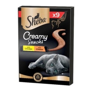 SHEBA CREAMY SNACK POLLO FORMAGGIO 9X12 GR