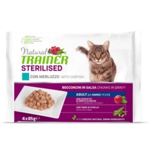 TRAINER BUSTA GR 85 STERILIZZATO MERLUZZO X4 PEZZI