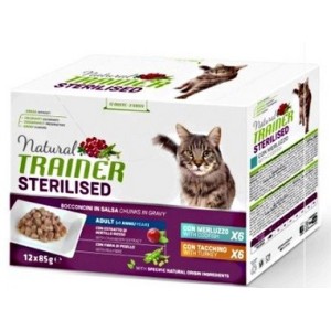 TRAINER BUSTA GR 85 STERILIZZATO MULTIPACK 12X85 GR TACCHINO MERLUZZO