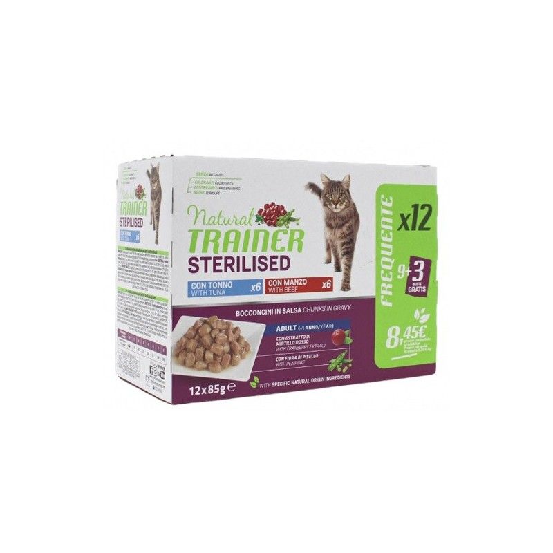 TRAINER BUSTA GR 85 STERILIZZATO MULTIPACK 12X85 GR TONNO MANZO