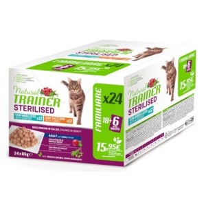TRAINER BUSTA GR 85 STERILIZZATI MULTIPACK 24X85 GR TACCHINO MERLUZZO