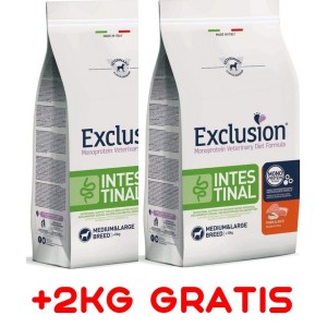 EXCLUSION DIET KG.12 INTESTINAL PORK **2X12 KG  + 2 KG GRATIS***prezzo riferito alla singola confezione*