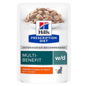 HILL'S PRESCRIPTION DIET W/D MULTI-BENEFIT ALIMENTO PER GATTI CON POLLO BUSTA GR 85