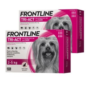 FRONTLINE TRI-ACT CANI 2-5 KG 6 PIPETTE **acquisto minimo 2 confezioni*prezzo riferito alla singola confezione**spedizione grati