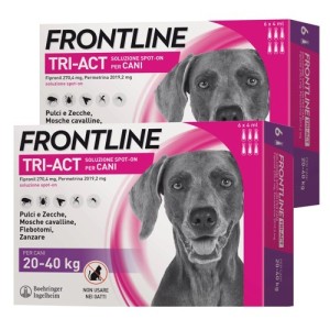 FRONTLINE TRI-ACT CANI 20-40 KG 6 PIPETTE **acquisto minimo 2 confezioni*prezzo riferito alla singola confezione* **spedizione g
