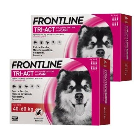 FRONTLINE TRI-ACT CANI 40-60 KG 6 PIPETTE **acquisto minimo 2 confezioni*prezzo riferito alla singola confezione* **spedizione g