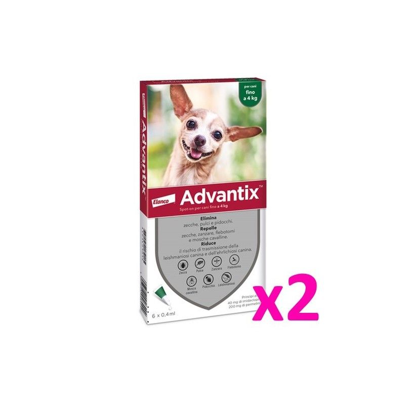 ADVANTIX 0-4 KG 6 PIPETTE **acquisto minimo 2 confezioni*prezzo riferito alla singola confezione***spedizione gratis***