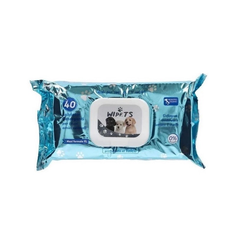 WIPETS SALVIETTE TALCO 40 PEZZI