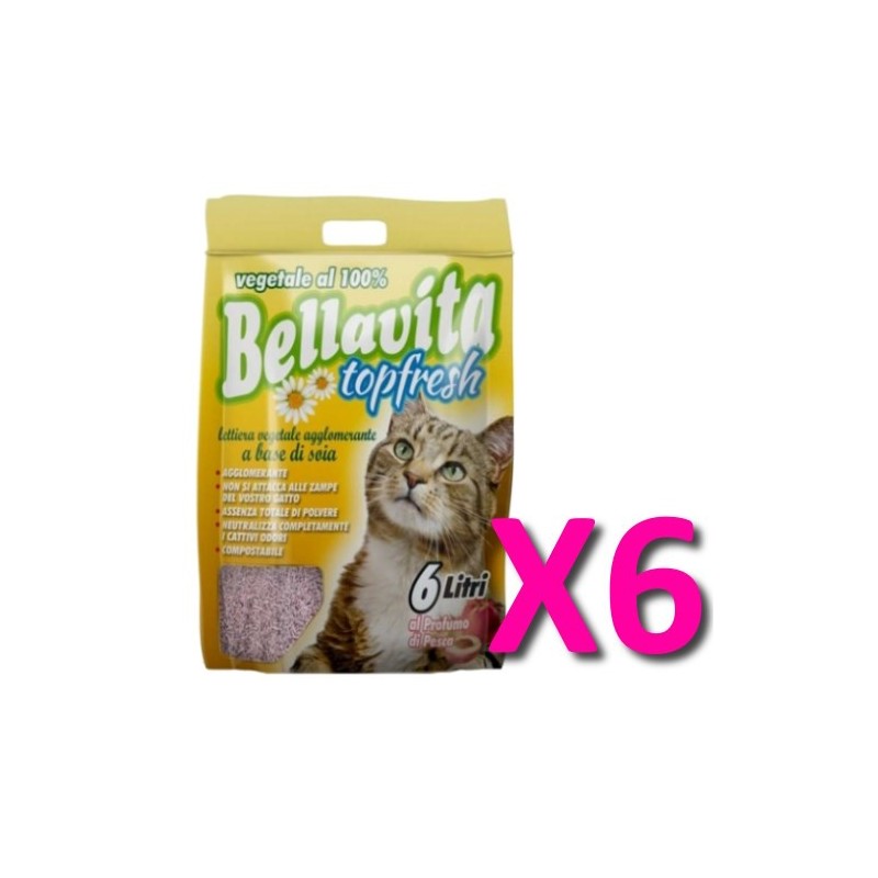 BELLAVITA TOP FRESH LT 6 PROFUMO DI PESCA X6pz**prezzo al pezzo**