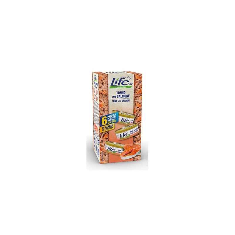 LIFE CAT MULTIPACK 6X50GR TONNO SALMONE