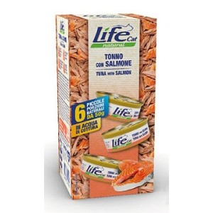 LIFE CAT MULTIPACK 6X50GR TONNO SALMONE