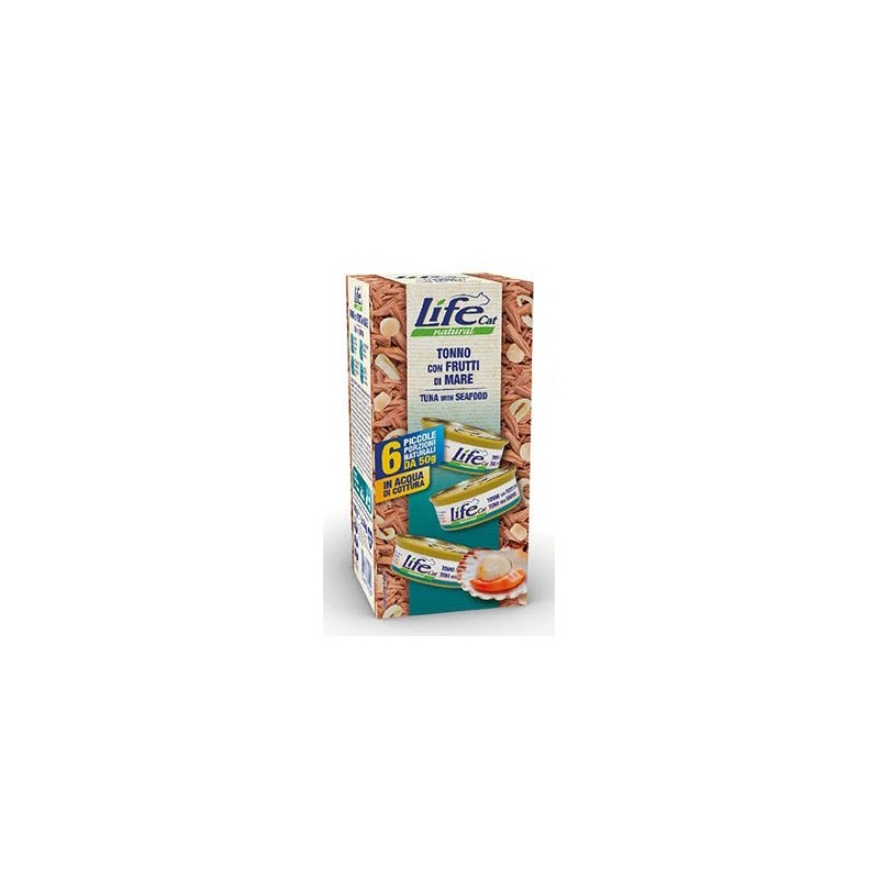 LIFE CAT MULTIPACK 6X50GR TONNO FRUTTI DI MARE