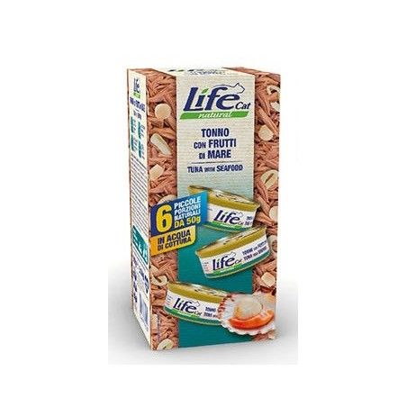 LIFE CAT MULTIPACK 6X50GR TONNO FRUTTI DI MARE