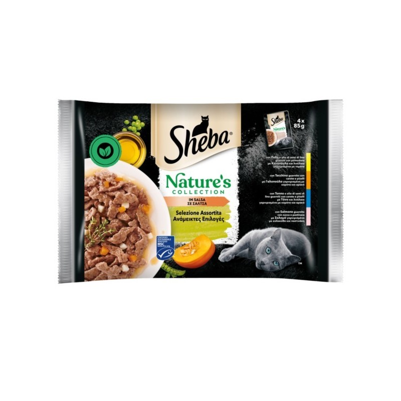 SHEBA NATURE'S BUSTA X4 SELEZIONE ASSORTITA SALSA