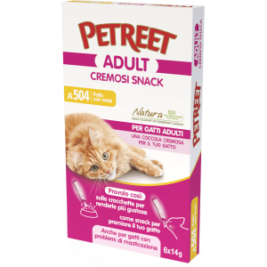 PETREET SNACK CREMOSI POLLO MAIS 6X14 GR