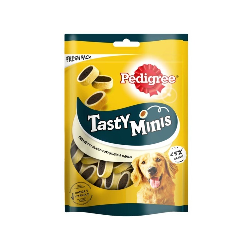 PEDIGREE TASTY MINIS FORMAGGIO E MANZO 140GR