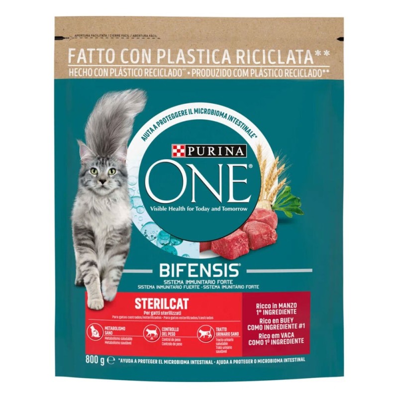 PURINA ONE STERILIZZATO MANZO GR 800