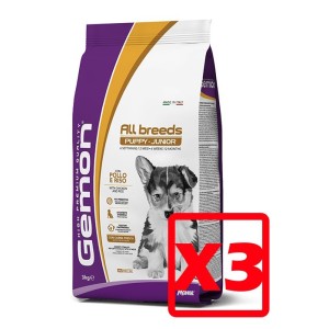 MONGE GEMON PUPPY ALL BREED POLLO E RISO KG.15 *acquisto minimo 3 sacchi*prezzo riferito alla singola confezione*