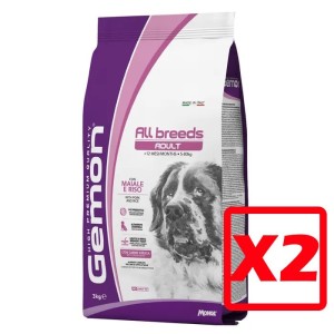 MONGE GEMON ADULT ALL BREED MAIALE RISO KG.15 **acquisto minimo 2 sacchi*prezzo riferito alla singola confezione*