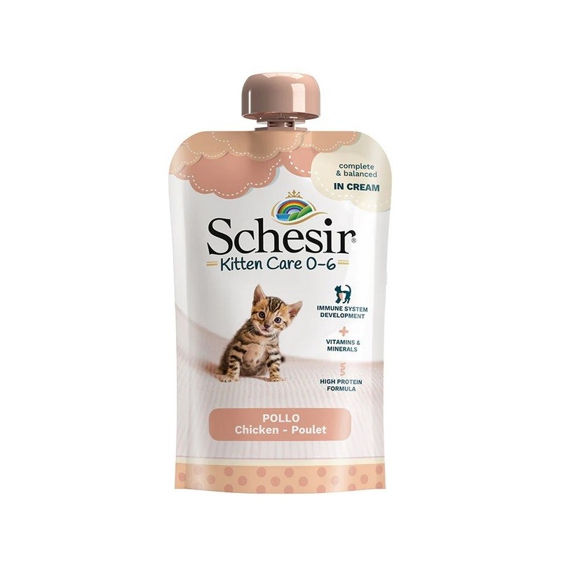 SCHESIR BUSTA GR 150 KITTEN CARE POLLO IN CREMA 