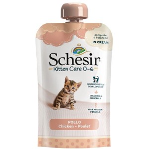 SCHESIR BUSTA GR 150 KITTEN CARE POLLO IN CREMA 