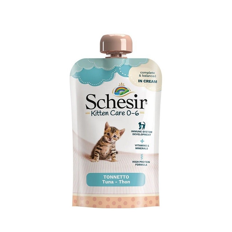 SCHESIR BUSTA GR 150 KITTEN CARE TONNO IN CREMA