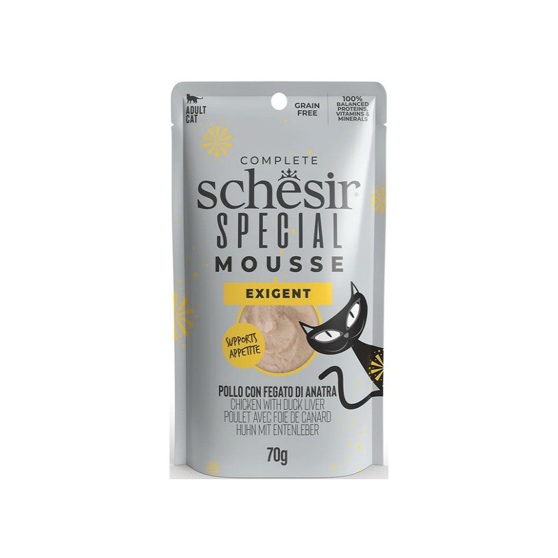 SCHESIR SPECIAL BUSTA GR 70 EXIGENT POLLO FEGATO DI ANATRA 