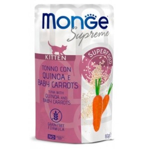 MONGE SUPREME BUSTA GR.80 KITTEN TONNO QUINOA E BABY CAROTE