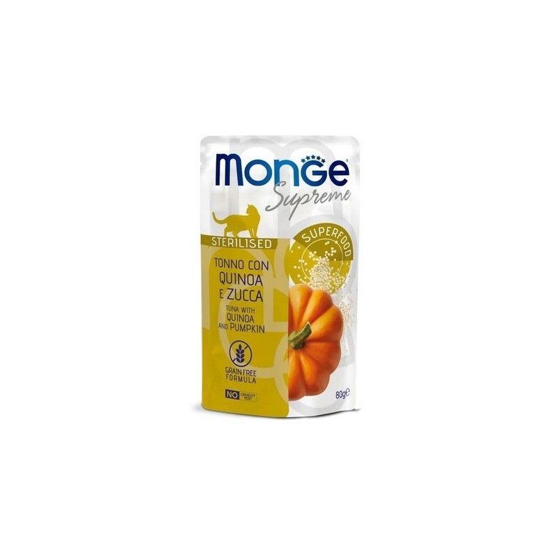 MONGE SUPREME BUSTA GR.80 STERILIZZATO TONNO QUINOA E ZUCCA