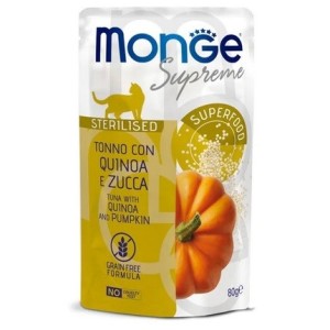 MONGE SUPREME BUSTA GR.80 STERILIZZATO TONNO QUINOA E ZUCCA