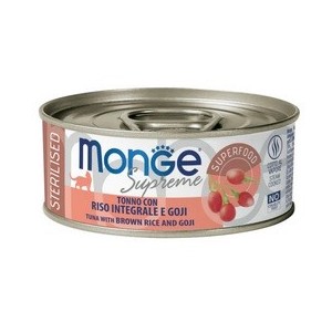 MONGE SUPREME LATTINA GR.80 STERILIZZATO TONNO RISO E GOJI