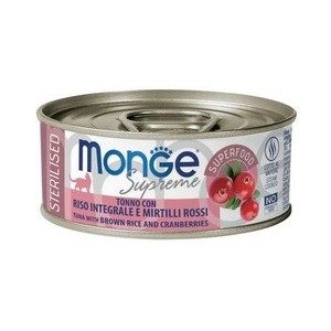 MONGE SUPREME LATTINA GR.80 STERILIZZATO TONNO RISO E MIRTILLI
