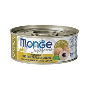 MONGE SUPREME LATTINA GR.80 STERILIZZATO TONNO RISO E LONGAN