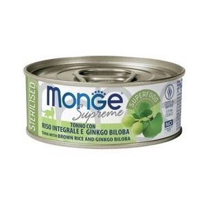 MONGE SUPREME LATTINA GR.80 STERILIZZATO TONNO RISO E GINKO BILOBA