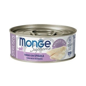MONGE SUPREME LATTINA GR.80 STERILIZZATO TONNO E SPIGOLA
