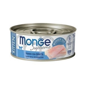 MONGE SUPREME LATTINA GR.80 KITTEN TONNO E ORATA