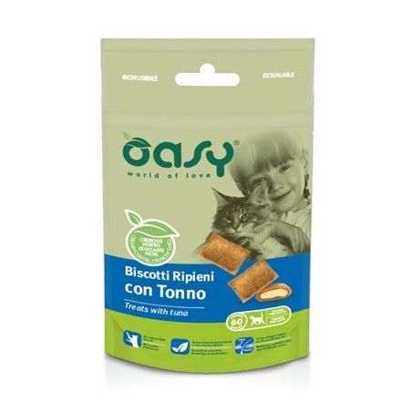OASY BISCOTTI RIPIENI GATTO GR.60 TONNO