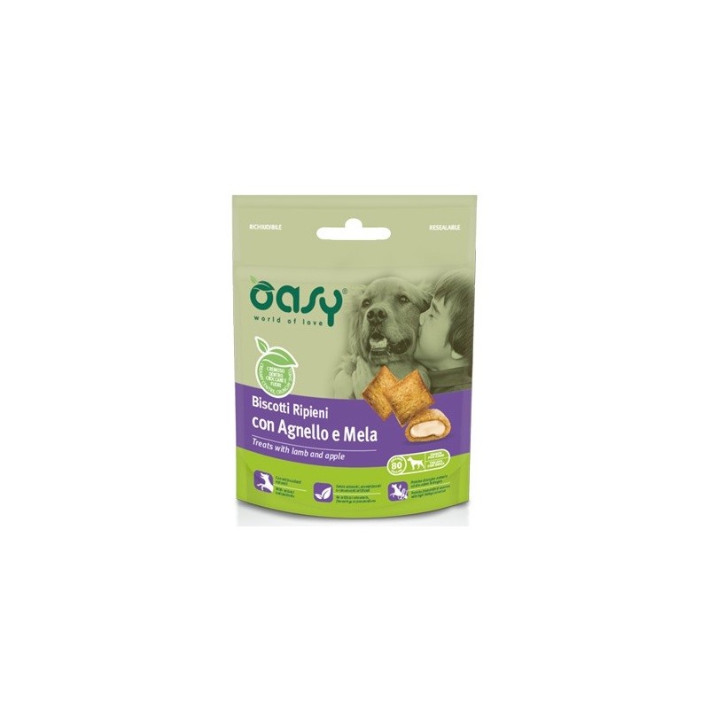 OASY DOG BISCOTTI RIPIENI GR.70 AGNELLO E MELA