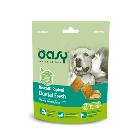 OASY DOG BISCOTTI RIPIENI GR.70 DENTAL FRESH